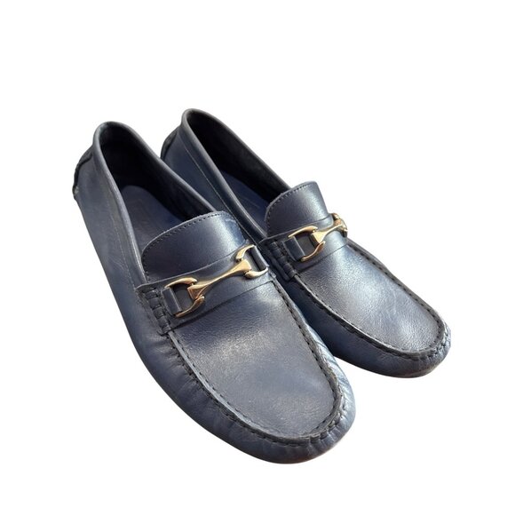Mercanti Fiorentini Mens Blue Leather Slip-On Loafers Size 10M SKU8117 - Picture 15 of 15